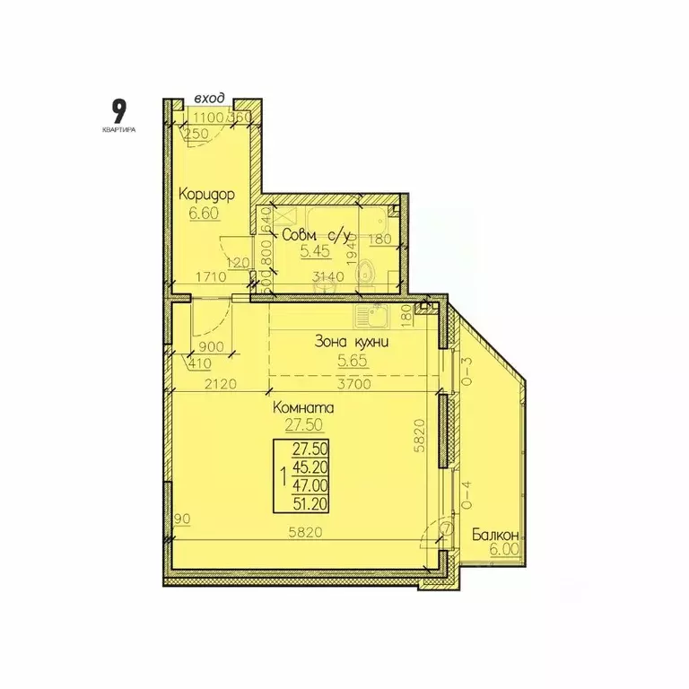 1-к кв. Иркутская область, Иркутск ул. Освобождения, 132 (47.0 м) - Фото 0