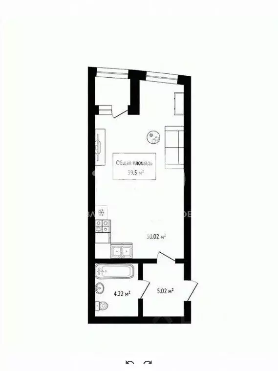 Студия Новосибирская область, Новосибирск Кавалерийская ул., 3/1 (39.1 ... - Фото 2