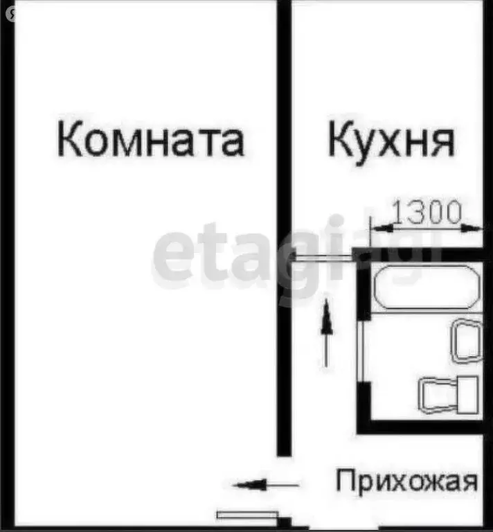 1-комнатная квартира: Липецк, Осенний проезд, 12 (17.6 м) - Фото 1