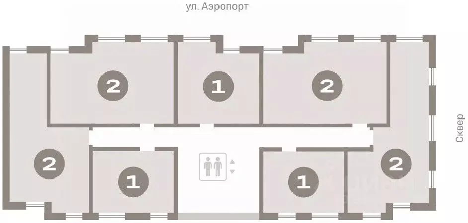 2-к кв. Новосибирская область, Новосибирск ул. Аэропорт, 88 (63.18 м) - Фото 1