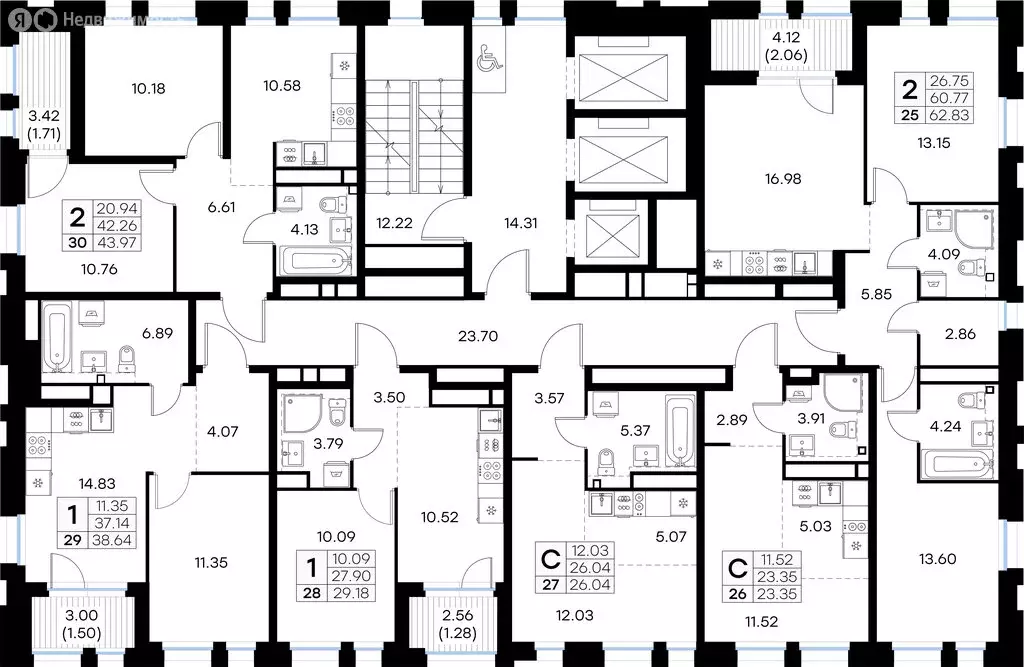 Квартира-студия: Нижний Новгород, ЖК Глоракс Левобережный (23.35 м) - Фото 2
