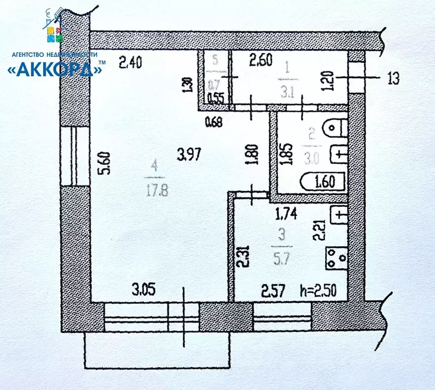 1-к кв. Алтайский край, Барнаул просп. Строителей, 30 (30.3 м) - Фото 2
