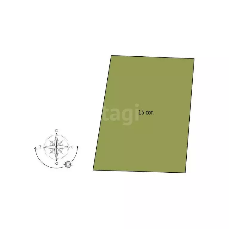 Участок в село Шагаровка, Рябиновая улица (15 м) - Фото 1