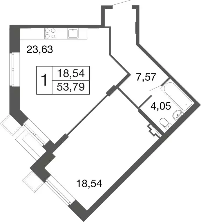 1-комнатная квартира: Апрелевка, жилой комплекс Времена Года, к11 ... - Фото 1
