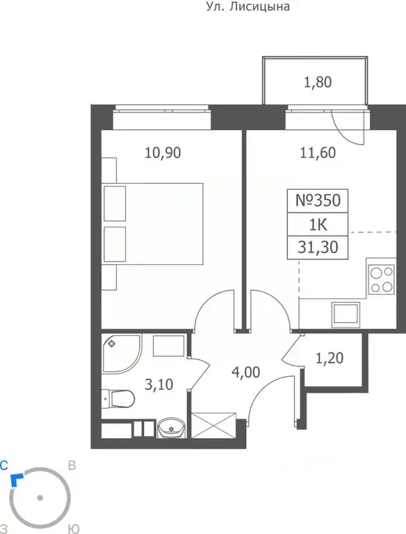 1-к кв. Ярославская область, Ярославль ул. Большая Октябрьская, 85 ... - Фото 1
