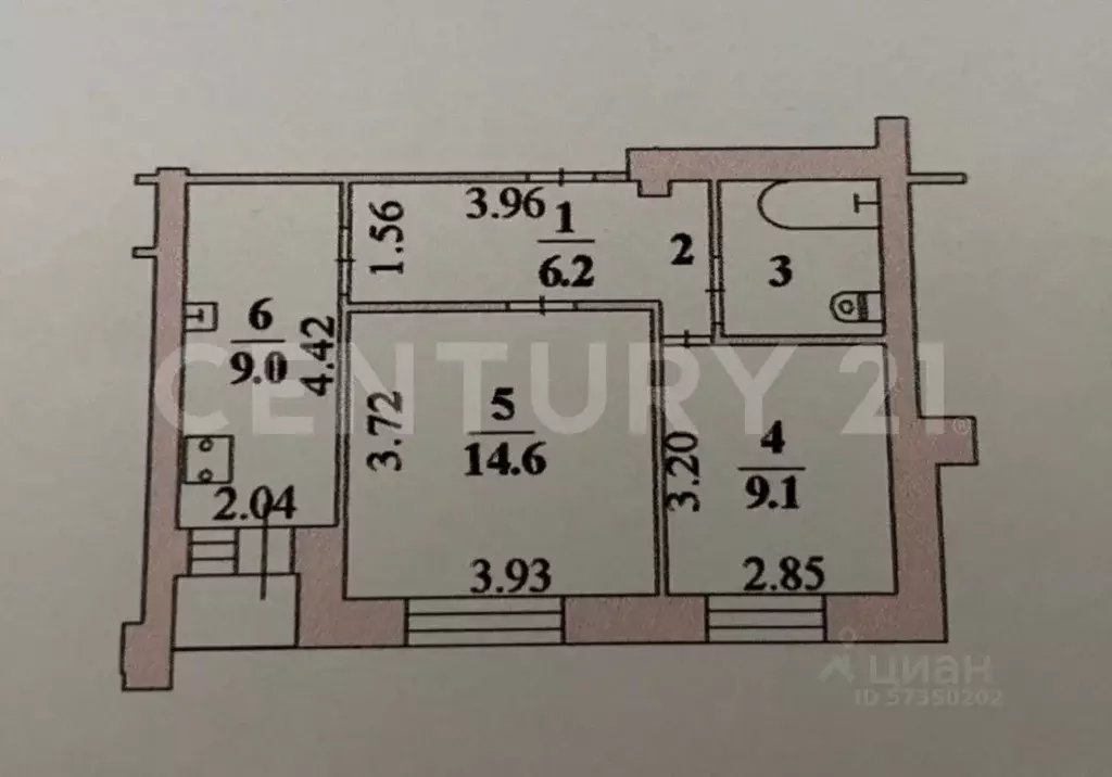 2-к кв. Липецкая область, Липецк Депутатская ул., 80 (45.7 м) - Фото 2