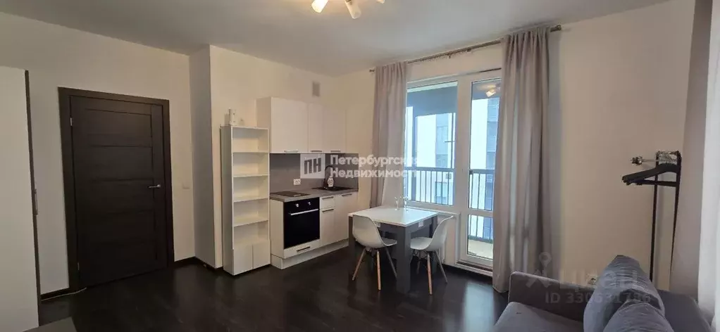 Студия Санкт-Петербург ул. Верхне-Каменская, 11к1 (25.1 м) - Фото 2