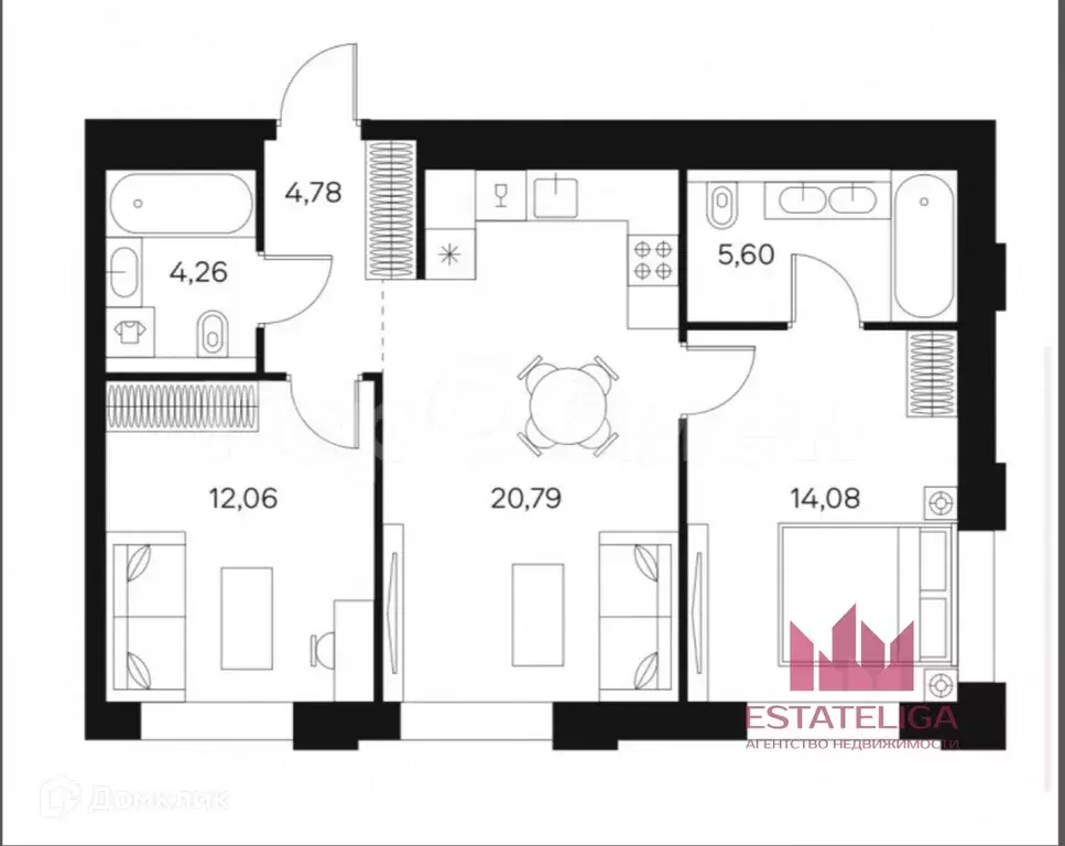 Продаётся 2-к квартира, 60 м - Фото 1