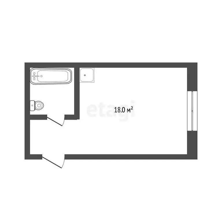 Квартира-студия: Муром, Заводская улица, 10 (18 м) - Фото 0