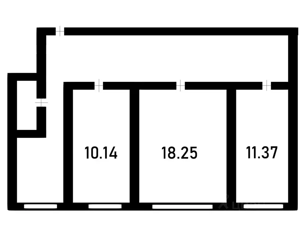 3-к кв. Курская область, Курск Краснознаменная ул., 20Б (56.2 м) - Фото 2