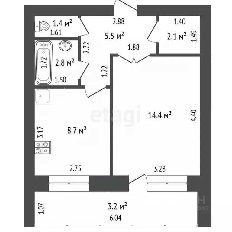 1-к кв. Забайкальский край, Чита Новобульварная ул., 53 (34.9 м) - Фото 1