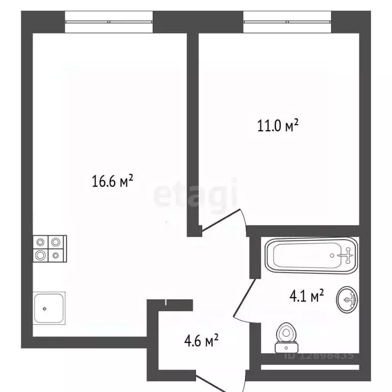 1-к кв. Московская область, Балашиха ул. Реутовская, 6 (35.8 м) - Фото 2