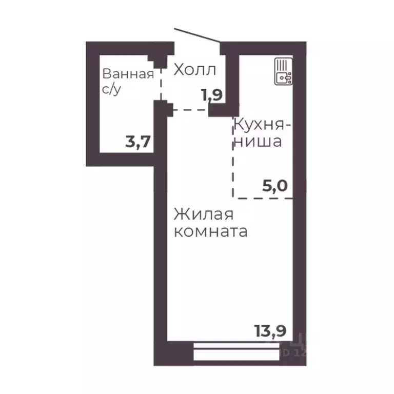 1-к кв. Челябинская область, Челябинск просп. Ленина, 1 (24.5 м) - Фото 0