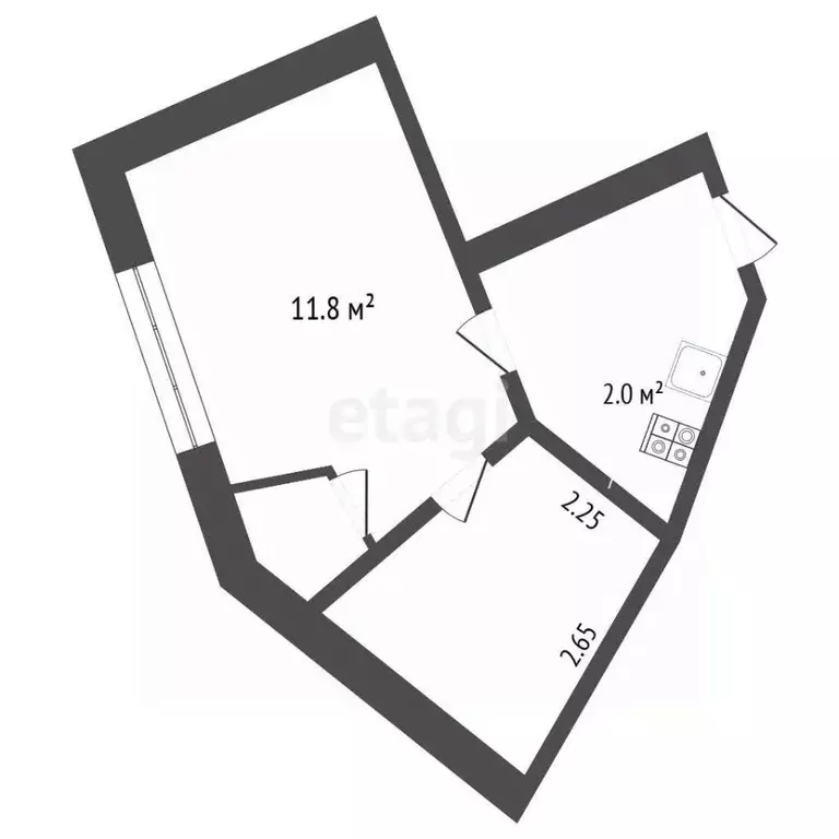1-к кв. Вологодская область, Вологда ул. Горького, 148 (28.4 м) - Фото 2