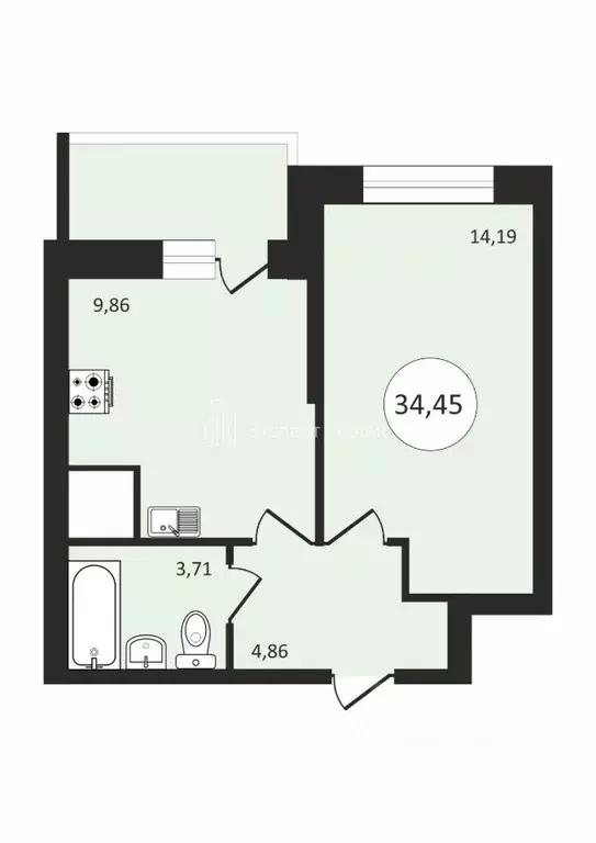 1-к кв. Санкт-Петербург Усть-Славянка тер., ул. Славянская, 21 (33.5 ... - Фото 2