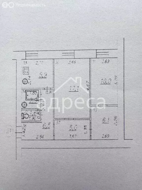 3-комнатная квартира: Самара, улица Алексея Толстого, 2 (55.1 м) - Фото 1