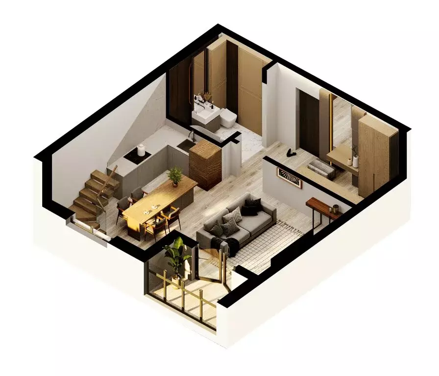 1-комнатная квартира: Светлогорск, Калининградский проспект, 70Е (58.9 ... - Фото 0