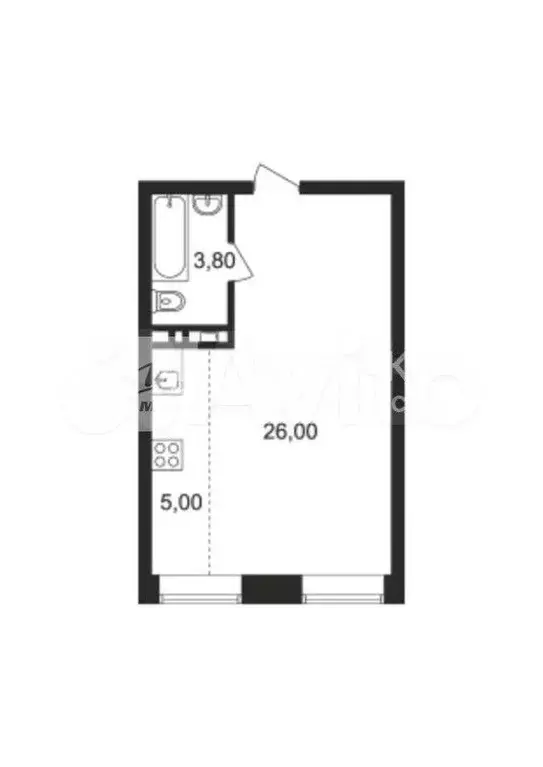Квартира-студия, 35,2 м, 7/9 эт. - Фото 0