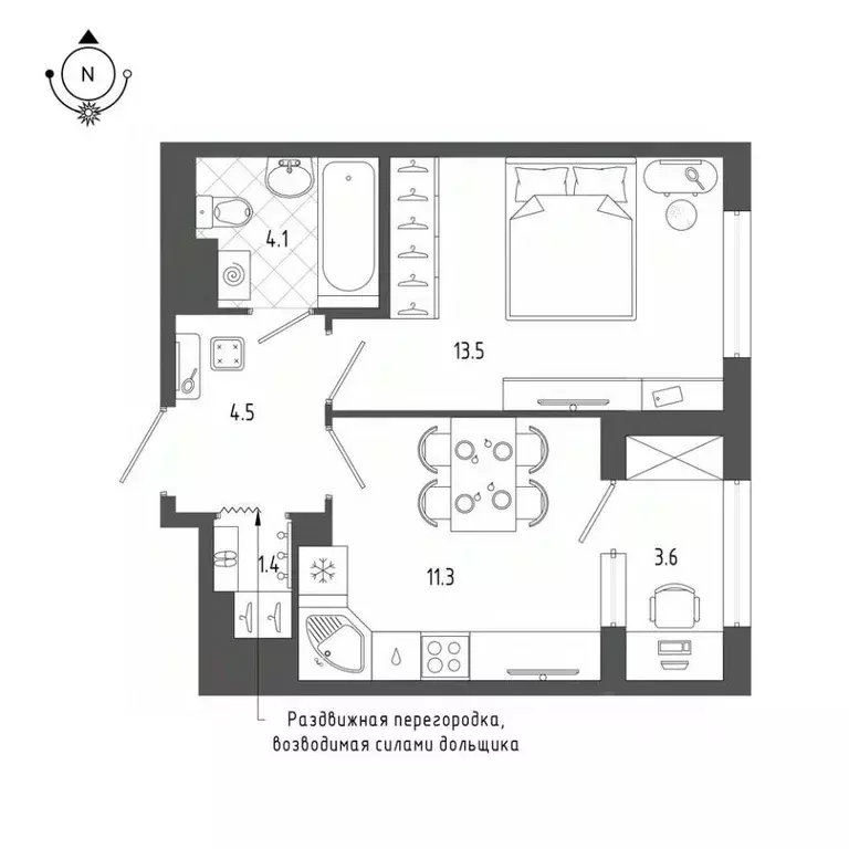 1-к кв. Санкт-Петербург бул. Измайловский, 9 (36.6 м) - Фото 0