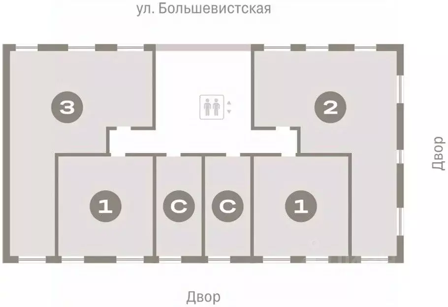 2-к кв. Новосибирская область, Новосибирск Европейский Берег мкр,  ... - Фото 1