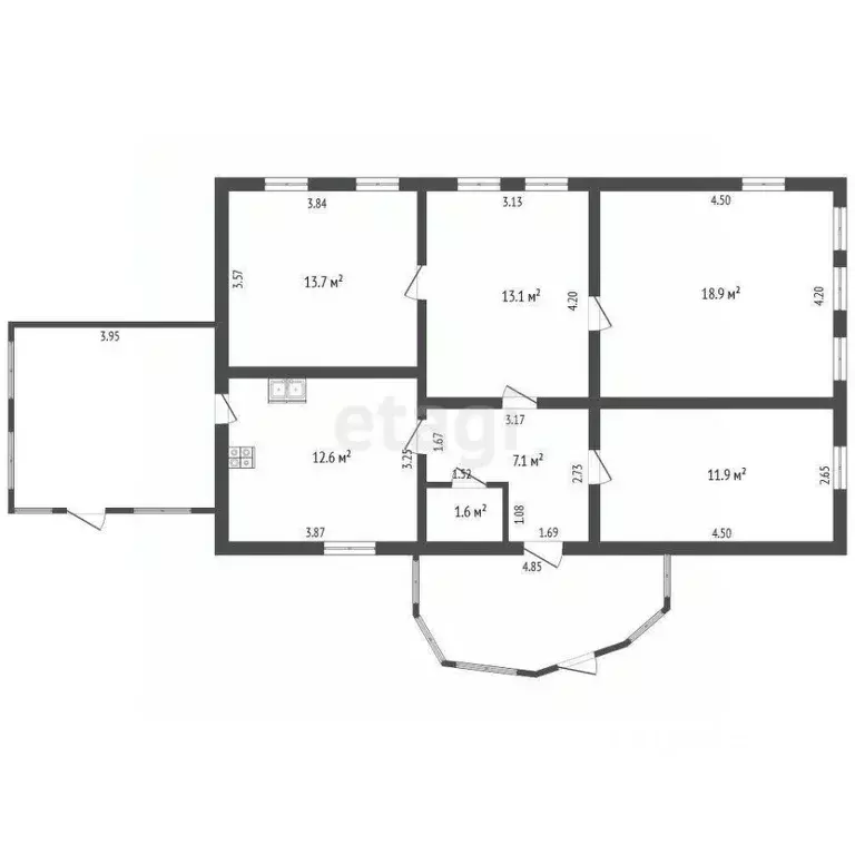 Дом в Мордовия, Рузаевский район, с. Трускляй Советская ул., 16 (80 м) - Фото 0
