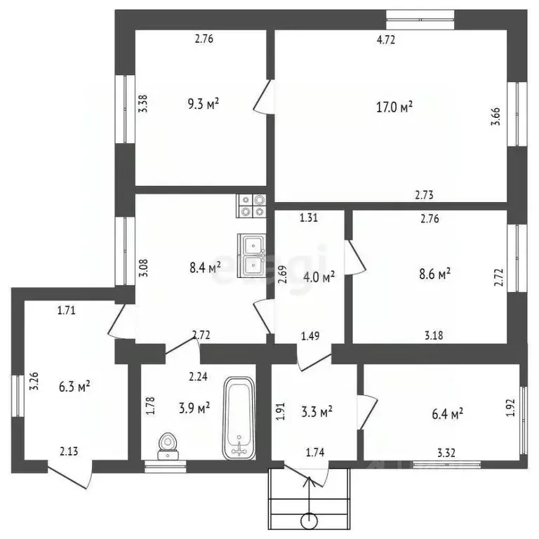 Дом в Челябинская область, Кыштым Луговая ул. (68 м) - Фото 0