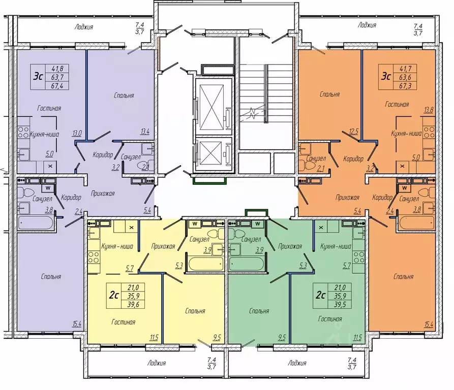 Студия Кемеровская область, Кемерово просп. Притомский, 30А (39.6 м) - Фото 2