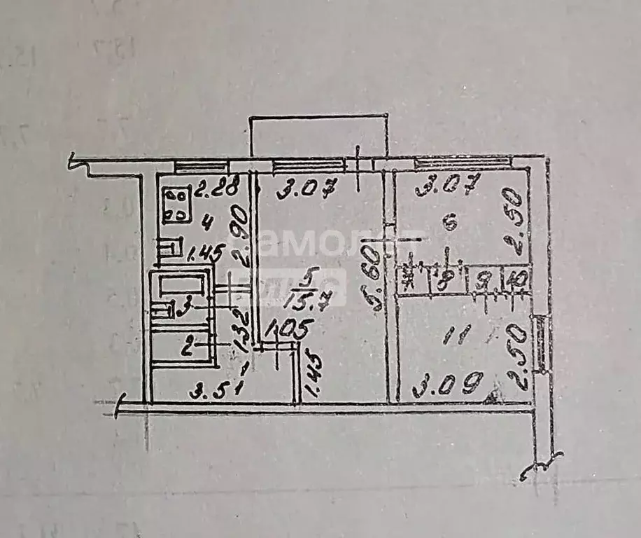 3-к кв. Липецкая область, Липецк ул. Имени Чапаева, 2 (47.0 м) - Фото 2