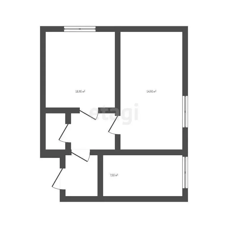 2-комнатная квартира: Кемерово, улица Дзержинского, 16А (45 м) - Фото 0