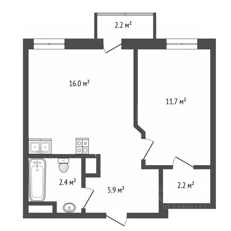 1-к кв. Ростовская область, Ростов-на-Дону ул. Нансена, 109/2 (39.9 м) - Фото 1