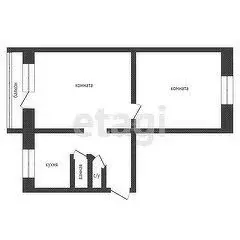 2-комнатная квартира: Курган, улица Коли Мяготина, 91Б (47.1 м) - Фото 0