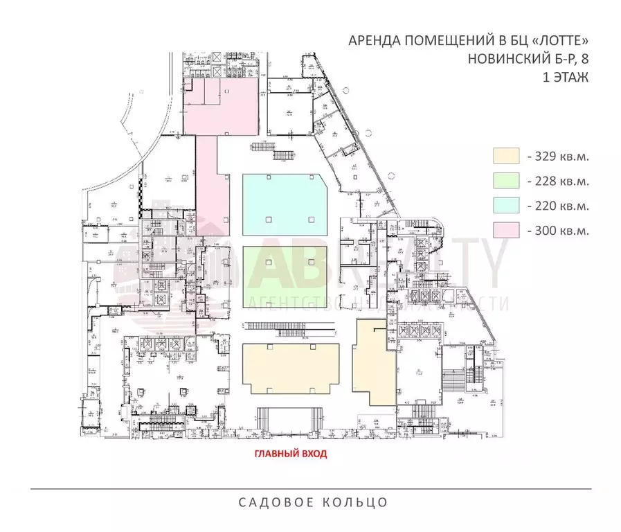 Помещение свободного назначения в Москва Новинский бул., 8 (1077 м) - Фото 1