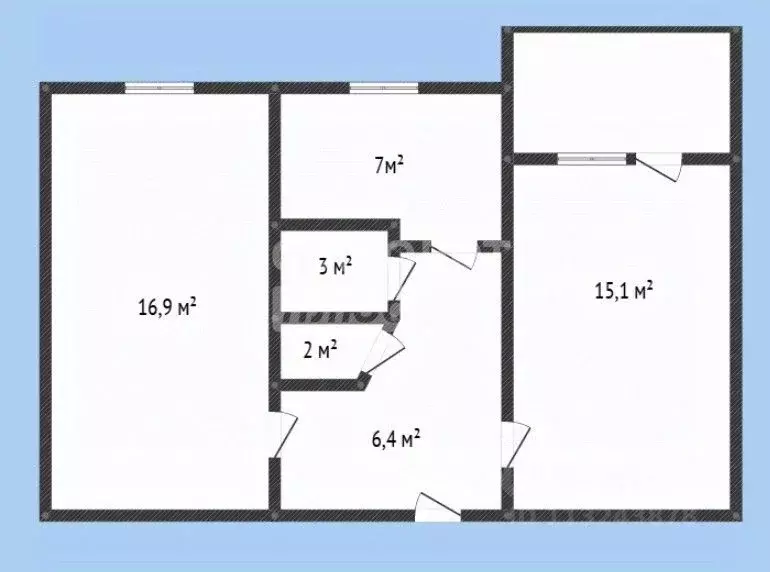 2-к кв. Дагестан, Каспийск ул. Хизроева, 35 (56.0 м) - Фото 2