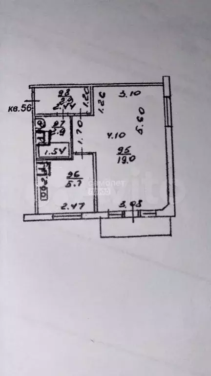 1-к. квартира, 30 м, 2/5 эт. - Фото 0
