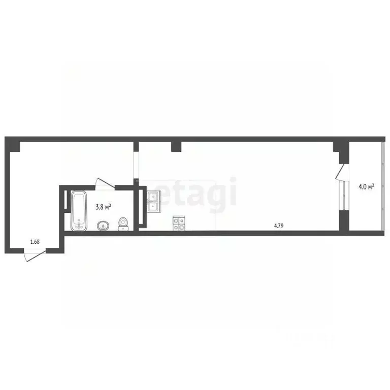 Студия Саха (Якутия), Якутск Ильменская ул., 61/1Б (28.9 м) - Фото 1