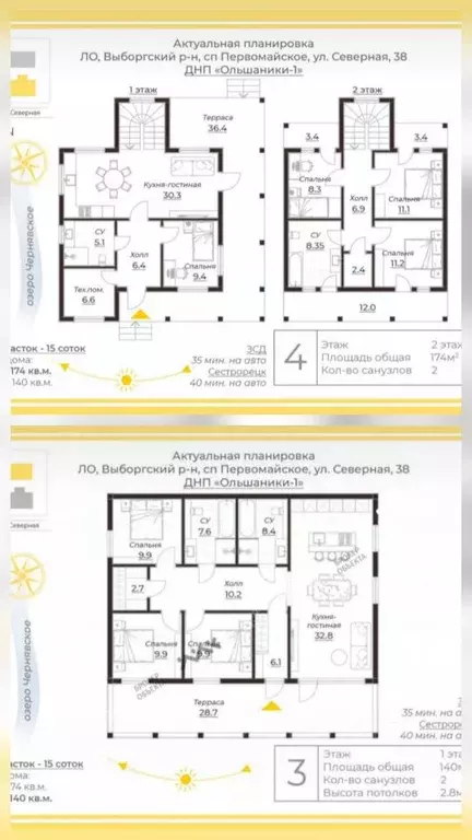 Дом в Ленинградская область, Выборгский район, Первомайское с/пос, ... - Фото 2