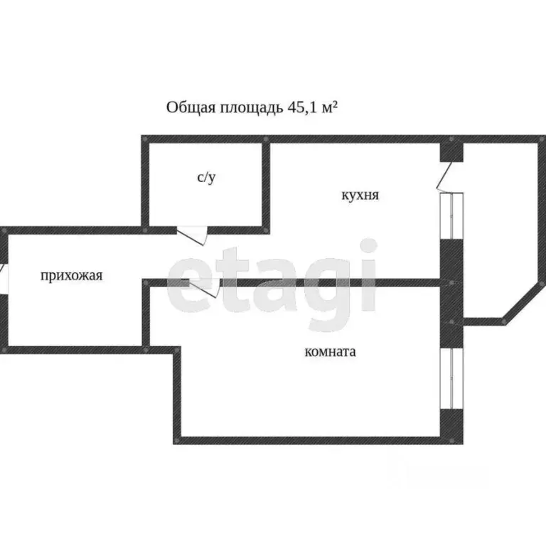 1-к кв. Ханты-Мансийский АО, Сургут ул. Крылова, 53/4 (36.0 м) - Фото 1