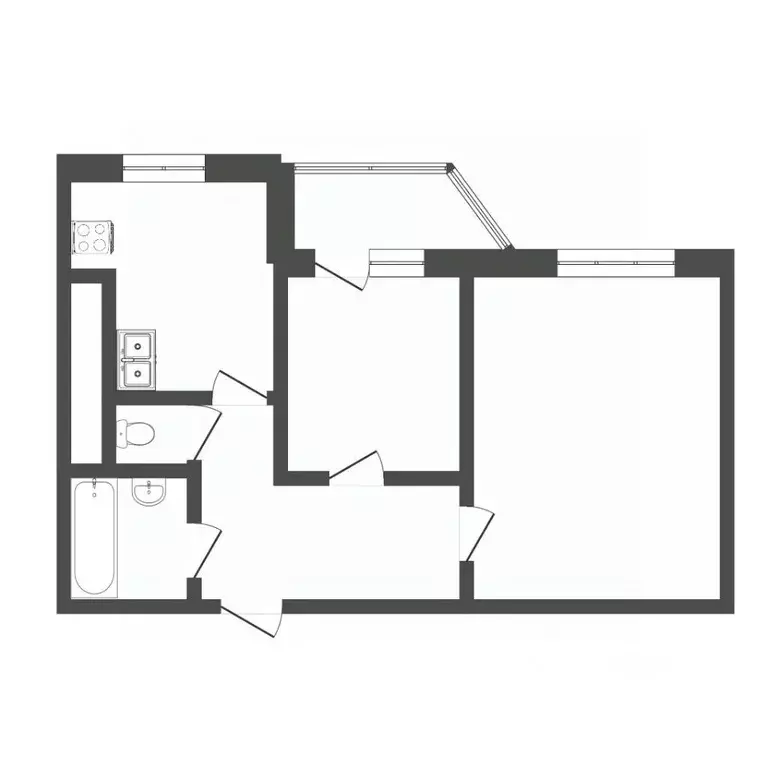 2-к кв. Тюменская область, Тюмень ул. Михаила Сперанского, 25 (43.6 м) - Фото 2
