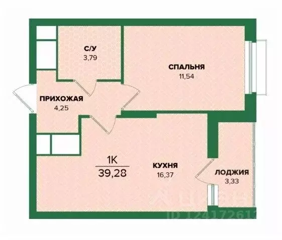 1-к кв. Тульская область, Тула  (39.45 м) - Фото 0