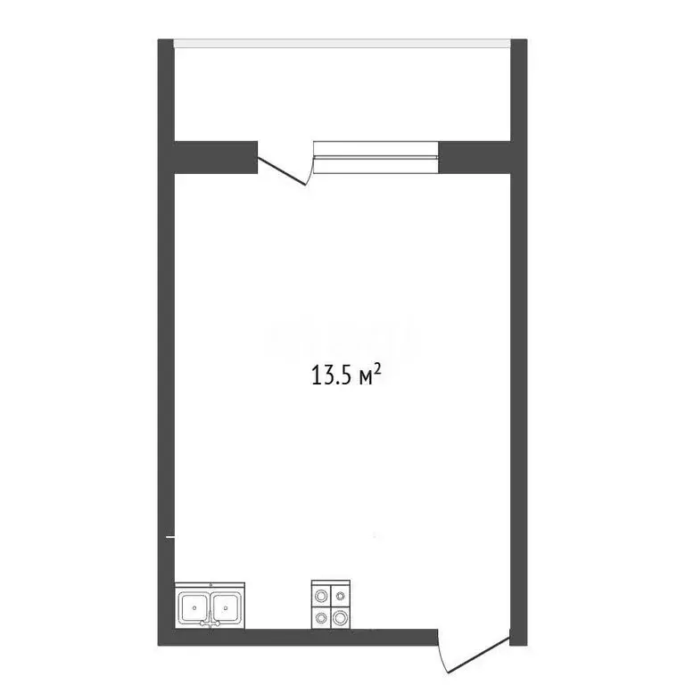 1к в -комнатной квартире (13.5 м) - Фото 1