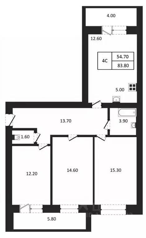 4-к кв. Новосибирская область, Новосибирск  (83.8 м) - Фото 0