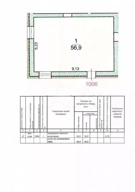 Продам помещение свободного назначения, 56.9 м - Фото 0