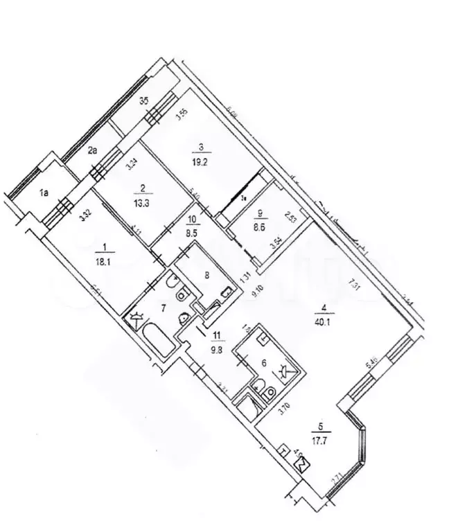 4-к. квартира, 163,5 м, 6/33 эт. - Фото 0