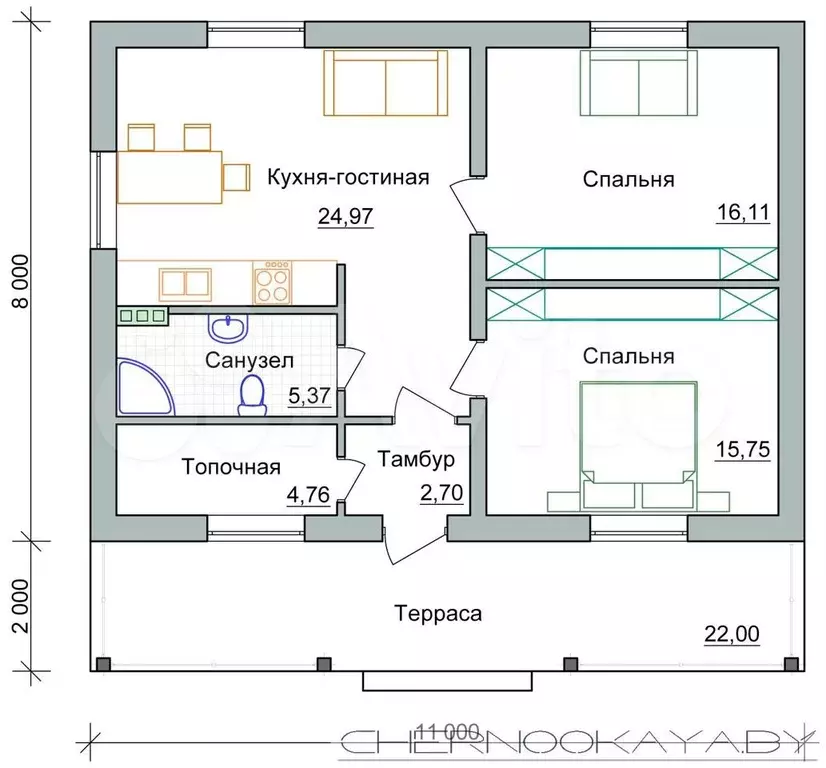 Дом 90 м на участке 6 сот. - Фото 1