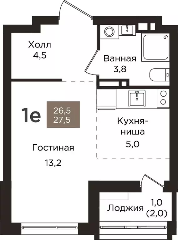 Студия Пермский край, Пермь ул. Капитана Гастелло, 21 (27.5 м) - Фото 1