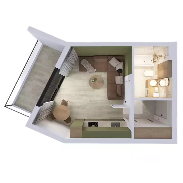 1-к кв. Калининградская область, Балтийск ул. Чехова (36.48 м) - Фото 2