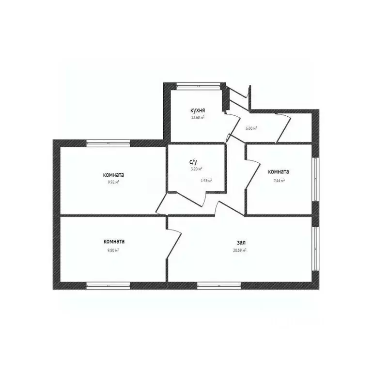 3-к кв. Брянская область, Суземка рп пер. 1-й Пушкина, 11 (69.3 м) - Фото 2