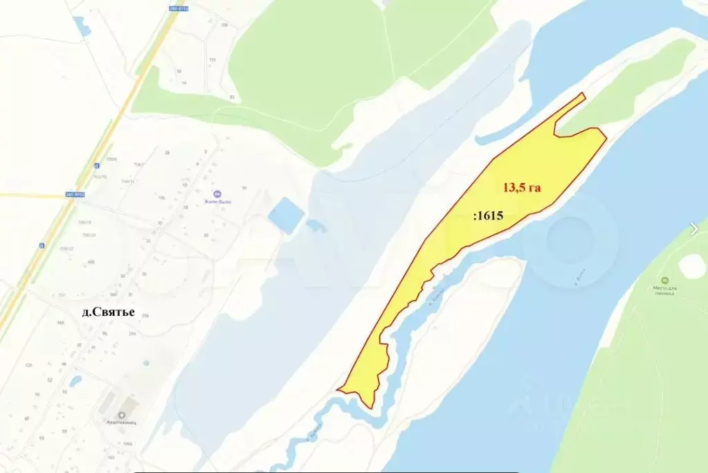 Участок в Тверская область, Кимрский муниципальный округ, д. Святье  ... - Фото 2