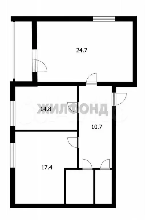 2-к. квартира, 69,2 м, 2/6 эт. - Фото 0