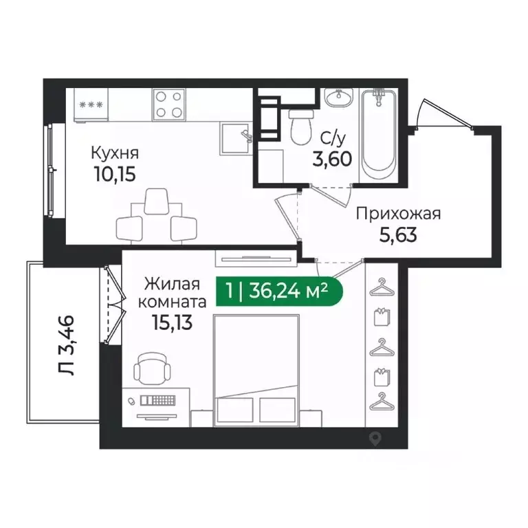 1-к кв. Ленинградская область, Сертолово Всеволожский район, Сертолово ... - Фото 1